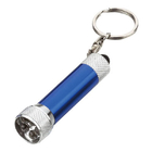 benutzerdefiniertes gedrucktes Logo white METAL LED Flashlight Taschenlampe Schlüsselanhänger für Werbegeschenke