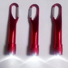 rote LED Metall / Kunststoff gedruckten Logo led Taschenlampe Schlüsselanhänger für Werbegeschenke