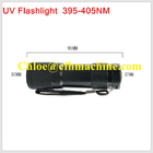 Wasserdichte schwarze UVled Taschenlampe/Fackel der Farbaluminiumlegierungs-trockene batteriebetriebene 395NM 9