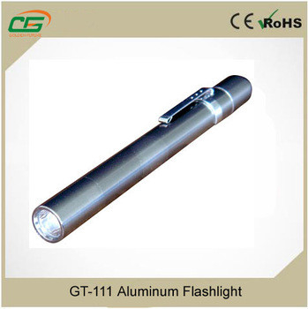 Tragbare Fackel-Taschenlampe 2pcs 1.5V AAA, wieder aufladbare geführte Taschenlampen des Aluminium-LED