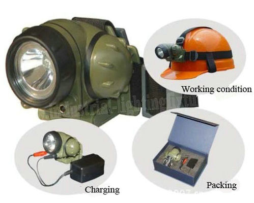 Wasserdichter wieder aufladbarer Intensitätsscheinwerfer 3 Watt-LED für Feuerwehrmann