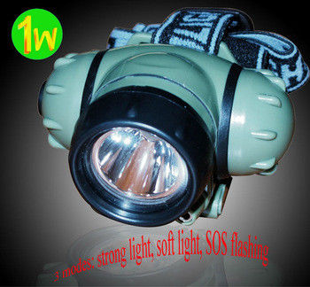 Wieder aufladbare LED-Kopf-Fackel 3 Watt, CREE wasserdichte LED Taschenlampe