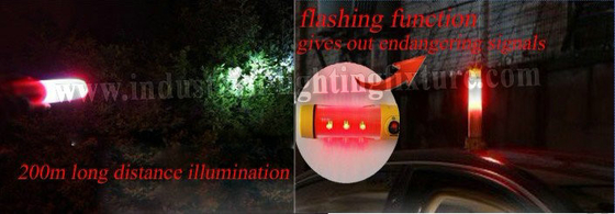 Gelbe Led Auto Notfall führte aufladbare Taschenlampe mit 9 LEDs