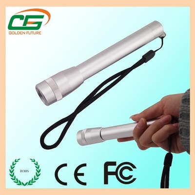 Fackel-Taschenlampe Portable des Silber-LED mit AA batteriebetriebene 7000 - 9000 MCD
