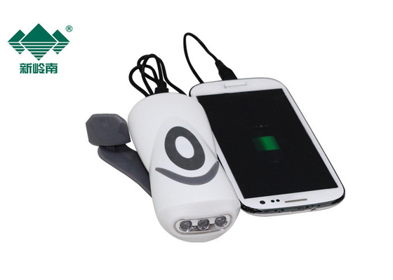 Kleiner kompakter Kurbel geführte Taschenlampe für Telefon, geführte Gewitterleuchte