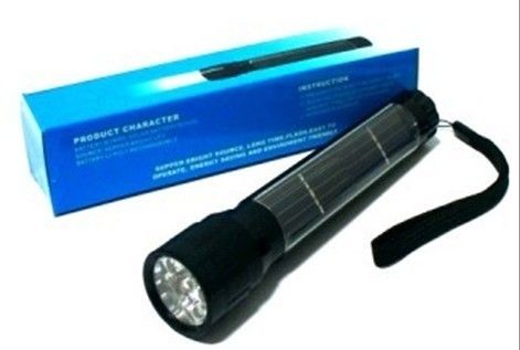 hochwertige 0.225W Solar powered Lichter wiederaufladbar führte Aluminium Taschenlampen PP-EFC6074