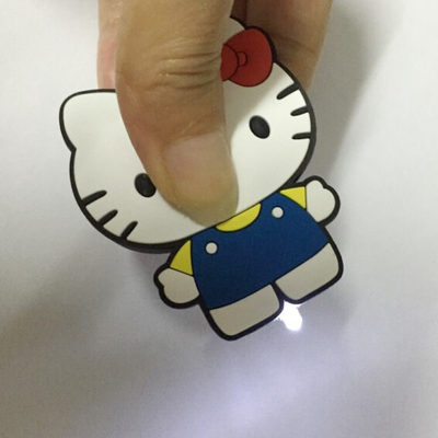 Nettes geführtes weiches PVC Plastik-Hello Kitty Keychain Mini für Taschen-Zusätze