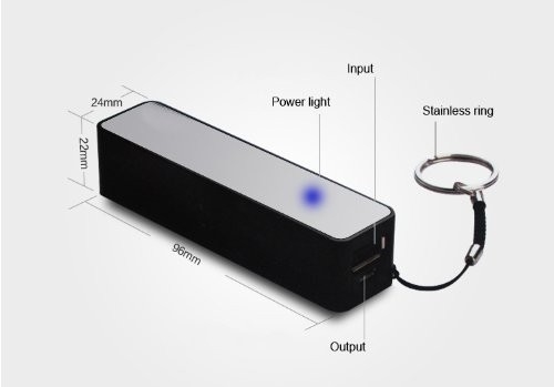 Ladestation des weißen Handy-2600mAh, tragbares Energie-Bank Keychain-Ladegerät