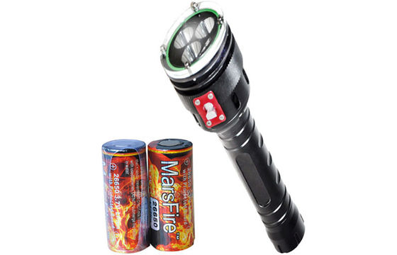 Schwarze Tauchen-Fackel 2400LM LED